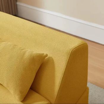 Warm Toned Modern Foldable Kids Adult Sofa Bed Extendable Feature Upholstered Fabric for Nursery Room - Weifang Bai Yi Garment Co., Ltd. - China