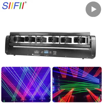 DJ RGB Laser 6 Heads Laser Moving Head Light DMX512 Stage Effect Lighting Projector Disco Music Dance Party Club Bar Lights - Guangzhou Sanfei Stage Lighting Co., Ltd - China