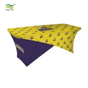 Advertising Custom Printing Polyester Fitted Elastic Table Covers - Xiamen Novelty Flag Co., Ltd. - China