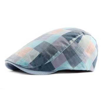 Casual Men's Forward Hats Retro Berets Hat for Women Cotton Visors Plaid Flat IVY Cap Artist Peaked Newsboy Cap - Market Union Co. Ltd. - China