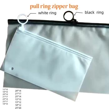 OEM Printing Printed Plastic Frosted Transparent Apparel Cosmetics Jewelry Bag Ziplock Bags with Slider Pull Ring Logo Customizati - Bazhong Jieya Protection Technology Co., Ltd - China