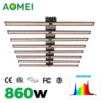 860W Full Spectrum+UV+IR 8bars 2-Channel Dimmable Detachable LED Grow Light for Medicinal Herbs Seeds Plant Growth - Shenzhen Aomei Lighting Technology Co., Ltd - China