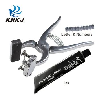 Stainless Steel Pig Tattoo Pliers Ear Thorn Pliers Goat Tattoo Machine Veterinary Applicator Animal Tattoo Pliers - Zhejiang Kangrui Apparatus Technology Co., Ltd. - China
