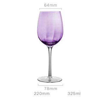 Dreamy Purple Nordic Creative Champagne Flute Striped Gin Goblet Hand Blown Crystal Red Wine Glass for Wedding - Ningbo Yuheng Medical Equipment Company Ltd - China