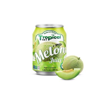 OEM fresh Melon juice with pulp 250ml short can Tropical sky brand - Tropical Sky Beverage Company - Vietnam