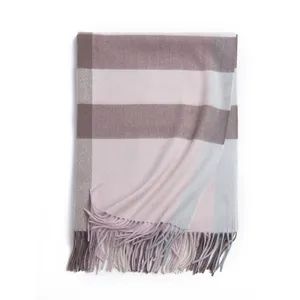 Soft Lamb Wool Oversized Shawl Scarf Winter Warm Women Fashion Blanket Wrap - Shanghai Heyin Silk Co., Ltd. - China