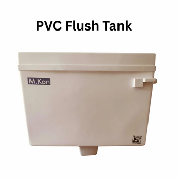 Pvc Flush Tank Color White Finish Glossy Mount Type Wall Material PVC, Pvc Capacity 10 Litre Durability Durable Weight - M. K. Sanitary Store - India