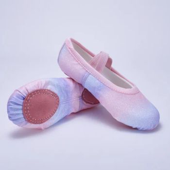 Elasticity Silk Satin Kids Dance Shoes Flats Pattern Ballet Shoes for Girls - Xiamen Elletop Import and Export Co., Ltd - China