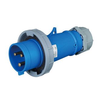 Plastic Industrial Socket Type Male Color Blue Power 16 Amps Pin Type 3 Pin Material Plastic Finished - Amar Electricals Suppliers - India