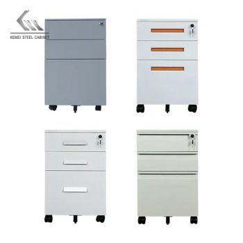 Office Equipment A4 File Cabinet 3 Drawer Mobile Pedestal Steel Storage Filing Cabinet - Kemei Steel Cabinet Co., Ltd. - China