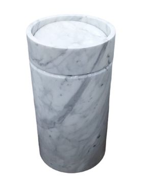 White Marble Pedestal Wash Basin, For Bathroom Color White Height 10inch Material Marble Basin Shape Round Mount Type - M R G Stone Crafts - India