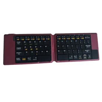 Portable Dual-Fold PU Cover Keyboard, Soft Square Keycaps, Seamless Bluetooth Pairing - Dongguan Siyaji Electronic Technology Co.,Ltd - China