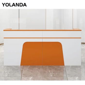 Yolanda Furniture High-End Reception Wooden Lacquered Reception Table Company Store Commercial Reception Desk - Foshan Yolanda Furniture Co., Ltd. - China