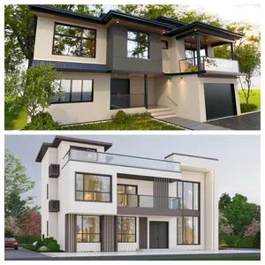 Metal Galvanized Steel Structure for Two-Story Villa Building Solutions with Professional Design Good Quality Low Cost - Gaomi Wantai Steel Structure Engineering Co., Ltd. - China