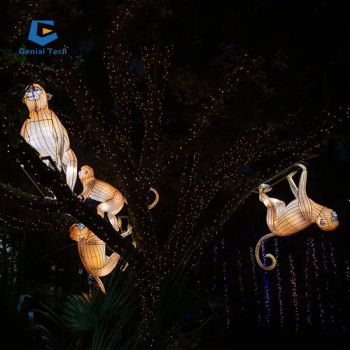 Life Size Monkey Lantern Zigong Festival Lantern Costomized Animal - Sichuan Genial Technology Co., Ltd. - China