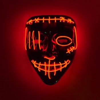 Halloween V Vendetta Horror Grimace LED Party Dance Props Light up Masks - GLORIOUS PROMO CO.,LIMITED - China