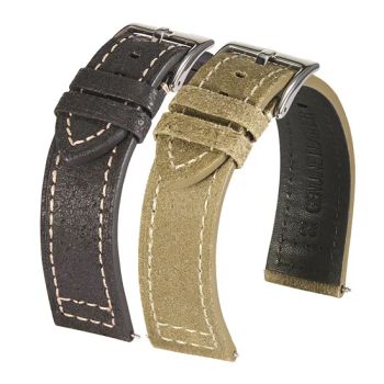Genuine Leather Watch Strap Watch Bracelet Handmade Stitching Vintage 18/20/22/24 mm 2 Piece of Watch Band - MIZ WATCH (HK) LIMITED - China