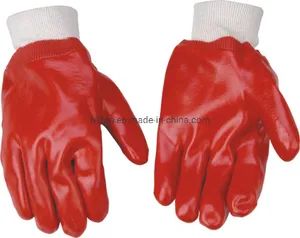 Red Sticky Plastic Material Gloves Anti-Oil Gloves/Work Glove/Safety Glove - Linyi Feifan Imp. & Exp. Co., Ltd. - China