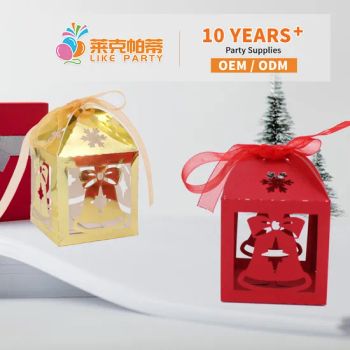 Laser-Cut Hollow Candy Boxes Christmas Bells Favor Boxes Birthday Children Gifts - Baoding Likeparty Trading Co., Ltd. - China