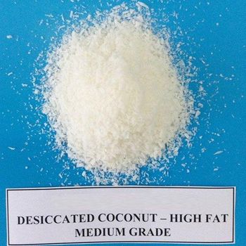 Medium High Fat Desiccated Coconut Diameter 3.56 Mm Fat Content 63% Min Color Natural White Grade Medium High Fat Moisture Content 3.0% Max - East Agro Vietnam - Vietnam
