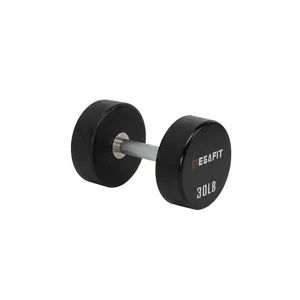 Gym Fitness Urethane Round Head Dumbbell by Pounds System Age Adult Gender Men Color Black Spec 5-220lb Material CPU Origin - Taian City Konmeida Fitness Co, Ltd. - China