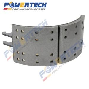 Durable Anti-Wear High Temperature Resistance High Performance Drum Assembled Brake Lining for Heavy Duty Commercial Vehicles Trucks Semi-Trailers OEM Brake - Qingdao Powertech Auto Parts Co., Ltd. - China