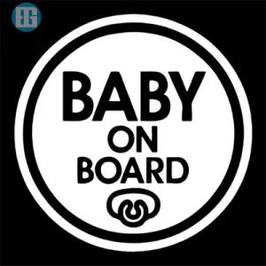 Safety Sticker Signs Waterproof Shiny Reflective Orange Baby on Board Decal for Cars - Ningbo Yinzhou Guda Imp. & Exp. Co., Ltd. - China
