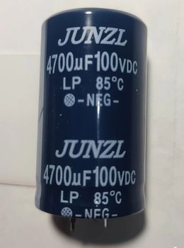 4700uF 100 Aluminum Electrolytic Capacitor Brand JUNZL Shape Can, Snap Supply Voltage 100 Material Aluminium Physical Size - I Gate Electrical & Electronics Systems - India