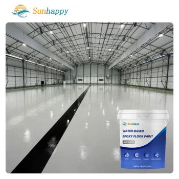 Hot Sale Epoxy Floor Paint Good Adhesion Hydro Epoxy Resin Odorless Garage Basement Water Based Epoxy Floor Coating - Tianjin Sunhappy New Materials Co., Ltd. - China