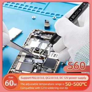 Sequre S60 Anti-Static Electric Soldering Iron Compatible with Jbc210 Soldering Iron Tips Precision Electronic Mobile Phone Repair Tool - Guangdong Sequre Technology Co., Ltd. - China