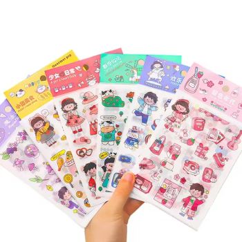 Wholesale Logo Kawaii Cute Waterproof Vinyl Kiss Cut Sheet Stickers Label Printing Custom Sticker Manufacturer's - HENG LI Label Printing Co., Ltd. - China