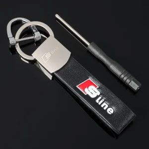 Fashion Decoration Key Holder Car Accessories Most Popular Bulk Sell Black Genuine Leather Metal Key Chain - Shenzhen Kingstar Car Accessories Technology Co., Ltd. - China