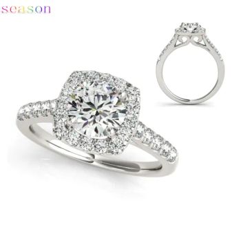 Fashion Costume Jewelry Handcrafted 925 Sterling Silver Engagement Ring (SR1220) - Hongkong Season Jewelry Co., Limited - China