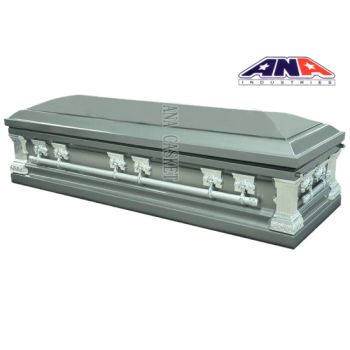 Ana Funeral Supplies White Velvet Full Couch Stainless Steel Casket and Coffins - Wuxi ANA Industries Co., Ltd. - China