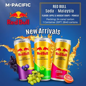 RedBull Soda 205ml Origin Thailand Shipping Worldwide Shelf Life 12 months Place of Origin Thailand Specification 250ml can x 24cans/ctn - M-Pacific Import Export Jsc - Vietnam