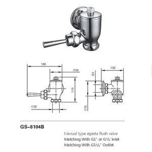 Time Delay Toilet Flusher Valve (8104B) Color Chrome Material Brass Style European Model NO. 8104B Structure Valve Specification - Changsha Yite Bathware Co., Ltd - China