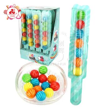 Mini Watermelon Round Chewy Bubble Gum Ball Candy Stick - Guangdong Chuanghui Foodstuffs Co., Ltd. - China