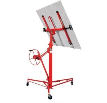 Drywall Lift Rolling Panel Hoist Jack Lifter with Construction Caster Wheels Lockable - Yongkang Haomai Tools Co., Ltd. - China