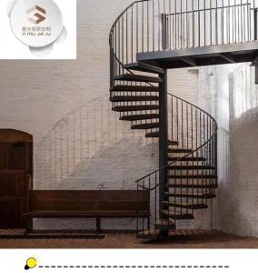 Easy Installed Villa Commercial Glass Wood Step Spiral Staircase Resident Outdoor Stairs - Yimu Housing Co., Ltd. - China