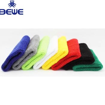 Wholesale Cotton Sports Sweatband Wrist Support MOQ 1000PCS Origin China Weight 12-25g Thickness Thick Certificate En71 Type Sports - Nanjing Bewe Intl Trading Co., Ltd. - China