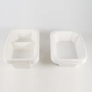 Corrugated Food Tray Disposable Kraft Paper Food Serving Tray Bulk Brown for Nachos Tacos BBQ Fries - Changsha Mingkai Paper Products Co., Ltd. - China