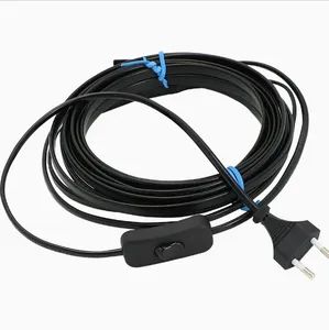 EU Plug 25W/M Heating Cables Self Regulating Pipe Freeze Prevention Roof Gutter De-Icing with 220V Electric Wire - Hefei Minco Heating Cable Co., Ltd. - China