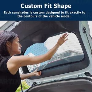 Magnetic Car Sunshade Car Accessories Auto Parts Origin China Model NO. CM Trademark MFINE Material Polyster HS Code - Hebei Cartine Car Accessories Co., Ltd. - China