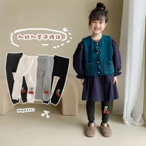 Autumn Winter Plus Velvet Children Leggings Girls Thickened Cotton Pantyhose Baby Socks - Market Union Co. Ltd. - China