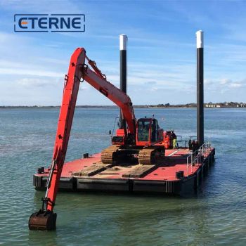 Eterne Working Pontoons Floating Working Pontoon Barge in Modular with Spuds - Weifang Chenyao Environmental Protection Technology Co., Ltd. - China