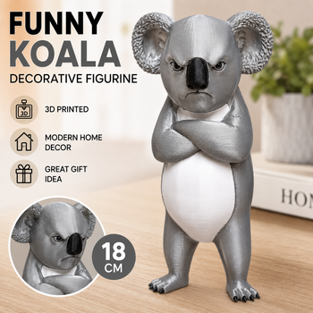 Grumpy Koala Decorative Figurine – 3D Printed Koala Statue – Modern Home Decor – 18 cm from CREATIVECORNERSZ LTD Grumpy Koala Decorative Figurine – 3D Printed Koala Statue – Modern Home Decor – 18 cm - CREATIVECORNERSZ LTD - Bulgaria