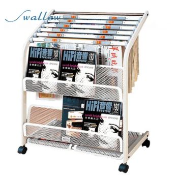 Display Hotel Information Rack, Catalogue & Reference Racks, Hotel Metal Newspaper Rack Magazine Display Stand - Suzhou Swallow Company Limited - China