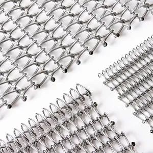 SS304 Stainless Steel Wire Mesh Belt Conveyors System Metal Spiral Type Conveyor Belt - Hebei Yongkun Metal Products Co., Ltd. - China