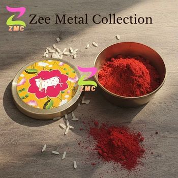 Brass Sindoor Dibbi, For Home Occasion Daily Use Features Air Tight Material Solid Brass Usage/Application Home Design Beautiful - Zee Metal Collection - India