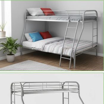 Dormitory Steel Kids Bunk Beds Children Bedroom Furniture Metal Loft Double Bed - Guangzhou Flyfashion Furniture Co., Ltd. - China